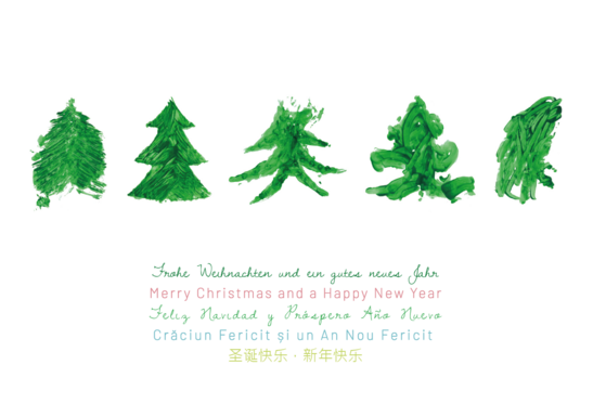 Unsere Weihnachtskarte haben die Kindergarten-Kinder vom Waldkindergarten „Baumann Waldforscher“ gestaltet. 
Der Waldkindergarten „Baumann Waldforscher“ ist eine innovative Bildungseinrichtung und bietet 30 Plätze mit Ganztagesbetreuung für Mitarbeiter-Kinder, sowie auch für externe Kinder. Im Kita-Alltag werden die pädagogischen Besonderheiten des Waldes aufgegriffen. In direktem Kontakt zur Umwelt lernen die Kinder Umsichtigkeit und beim Entdecken von Pflanzen, Tieren, Erde und Wasser wird zugleich ein wertschätzender Umgang vermittelt. Die Kinder gehen täglich auf eine kleine Abenteuer- und Entdeckungsreise, denn im Waldkindergarten ist kein Tag wie der andere!